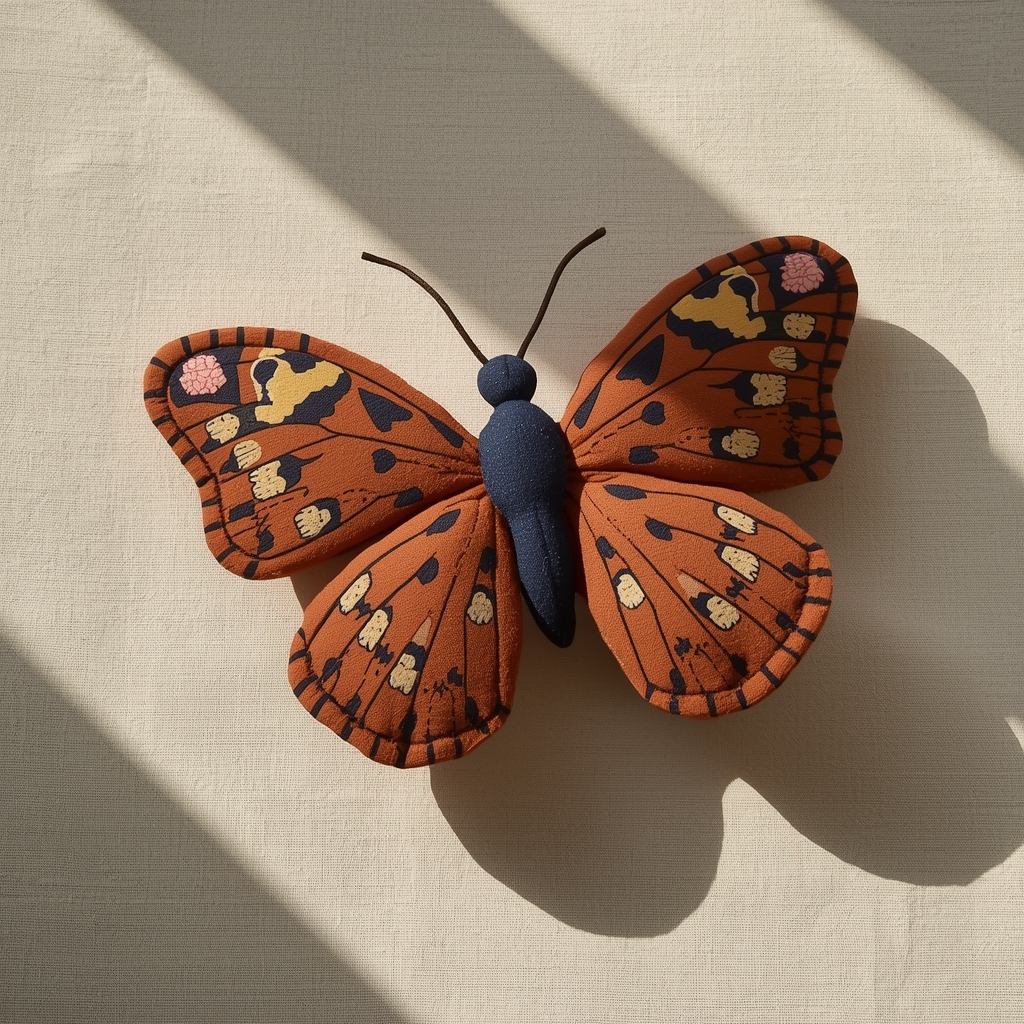 Lya de dos, détail des ailes brodées