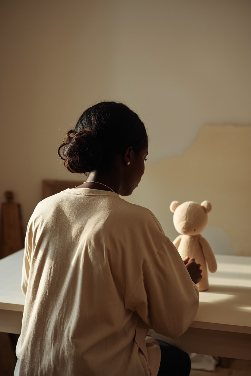 Couturière dans l'atelier partenaire en Vendée